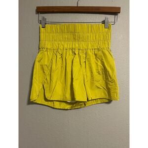 Free People Womens The Way Home Shorts Medium Sparkling Citrus Elastic Waist